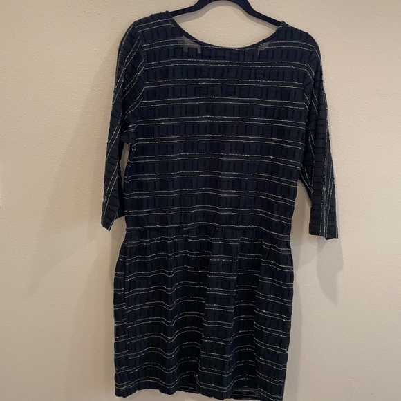 Ace & jig lake tie waist black zodiac stripe dress medium - Picture 9 of 10